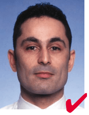 Italy visa photograph example