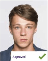 United kingdom passport photograph example