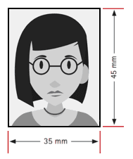 Russian visa photograph example